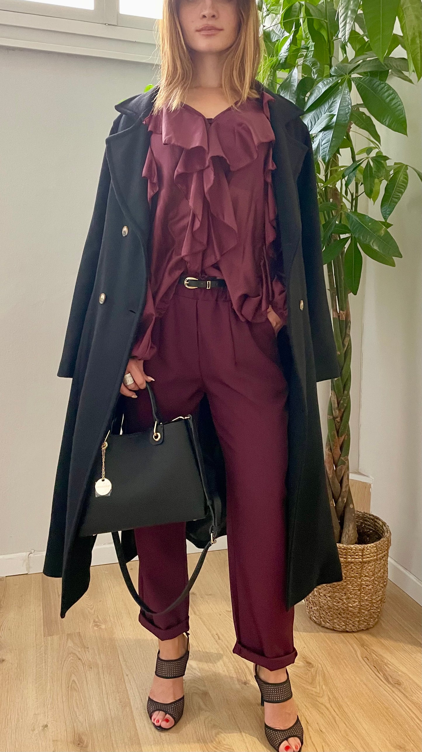 Cappotto doppiopetto in lana
