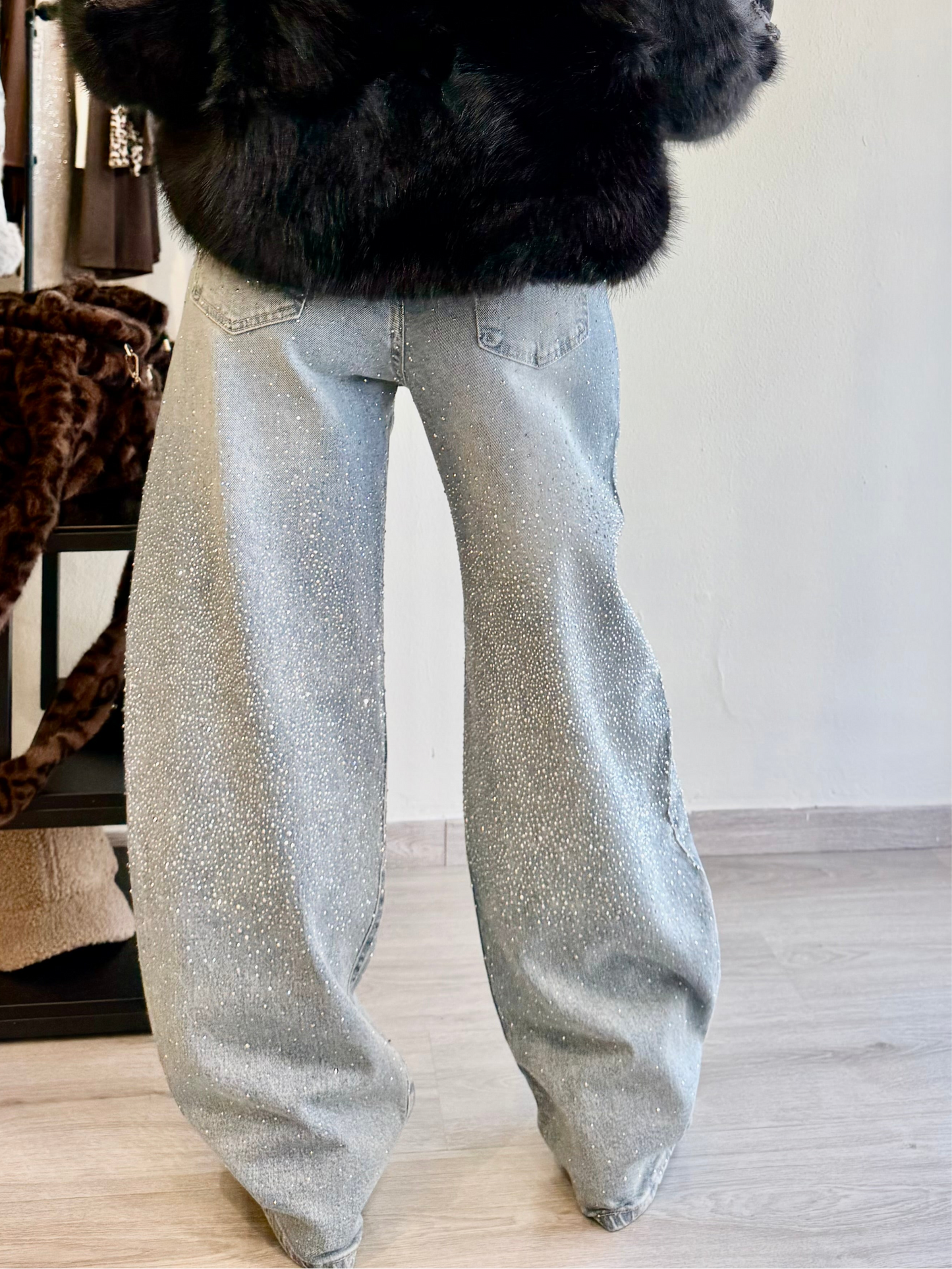 Jeans glitter balloon fit