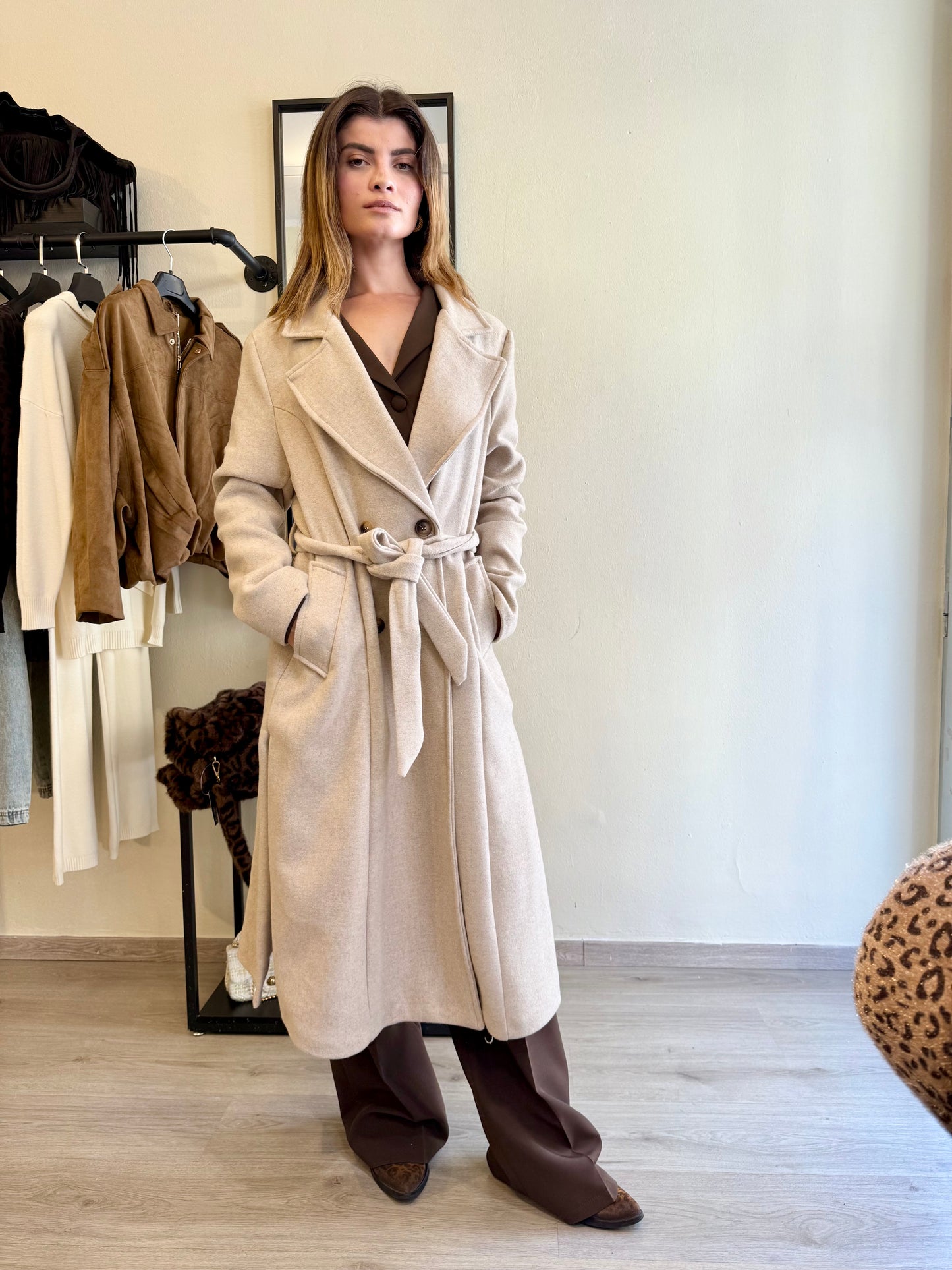 Cappotto doppiopetto in lana