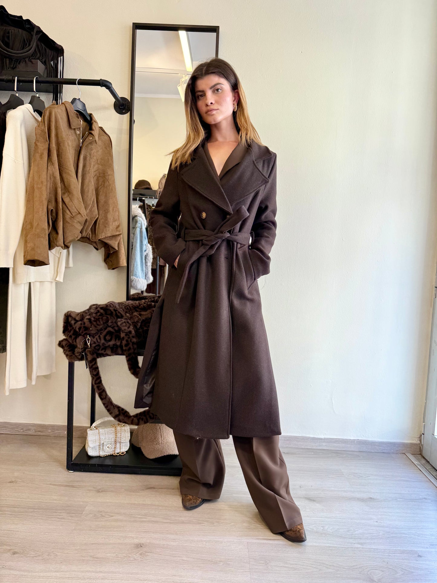 Cappotto doppiopetto in lana