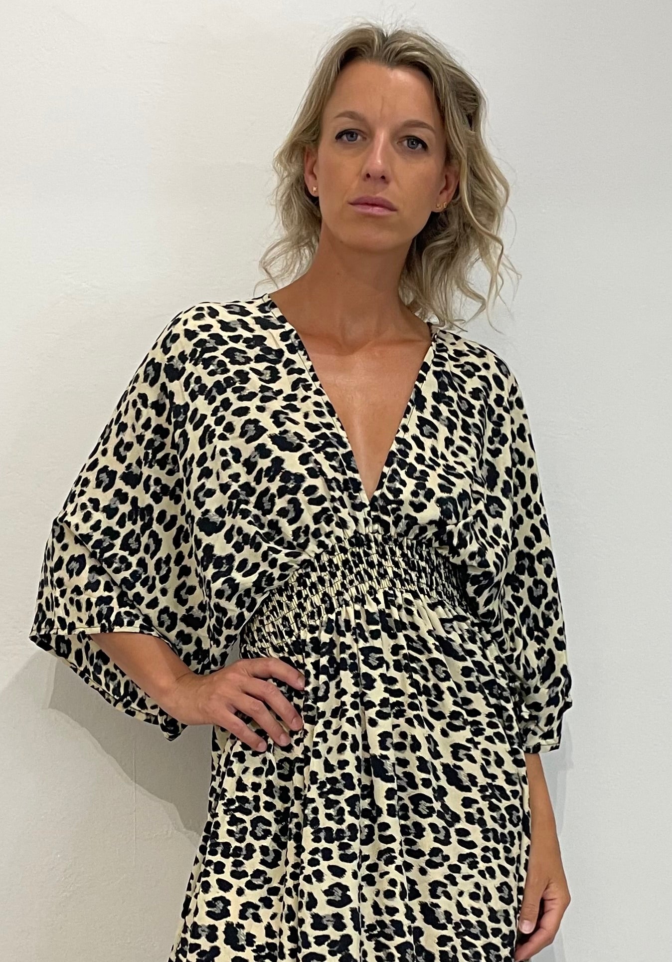 Maxi abito leopardato