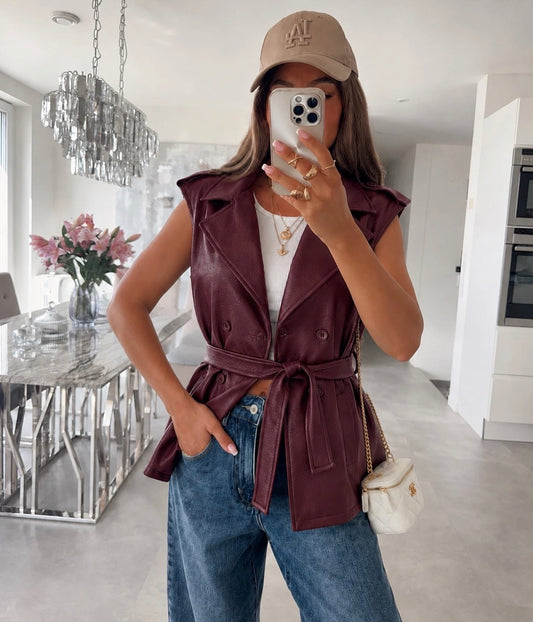 Gilet simipelle bordeaux
