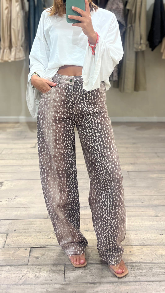 Jeans bamby sfumato marrone