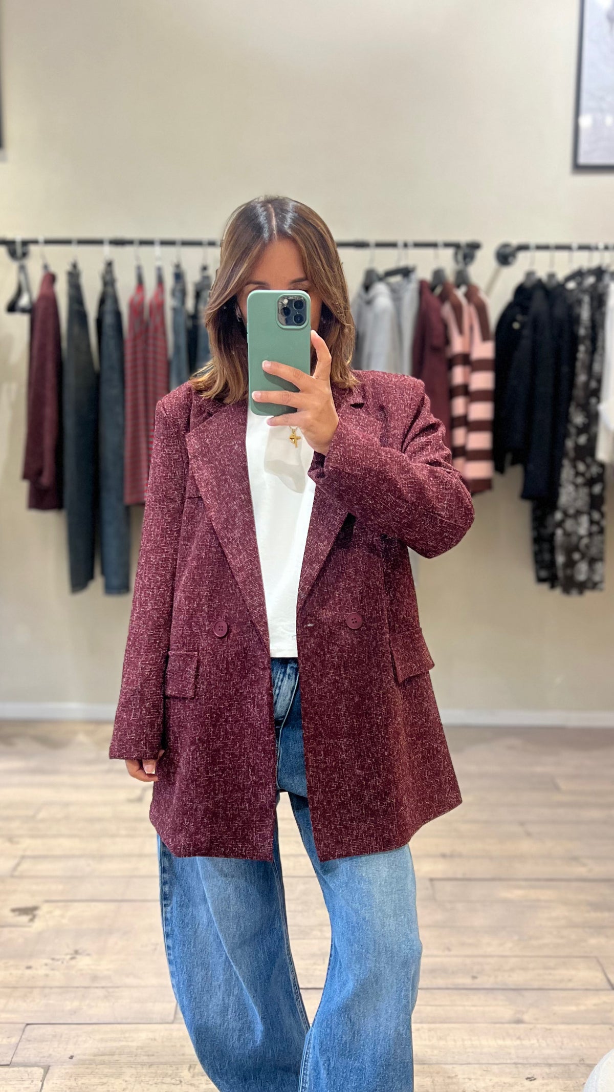 Blazer burgundy mélange
