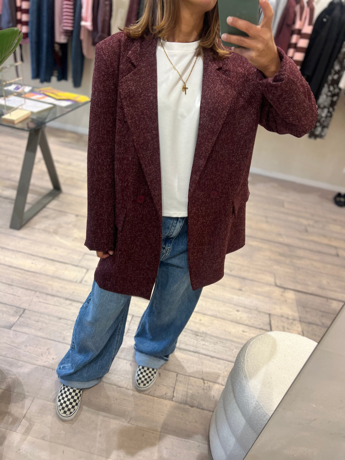 Blazer burgundy mélange