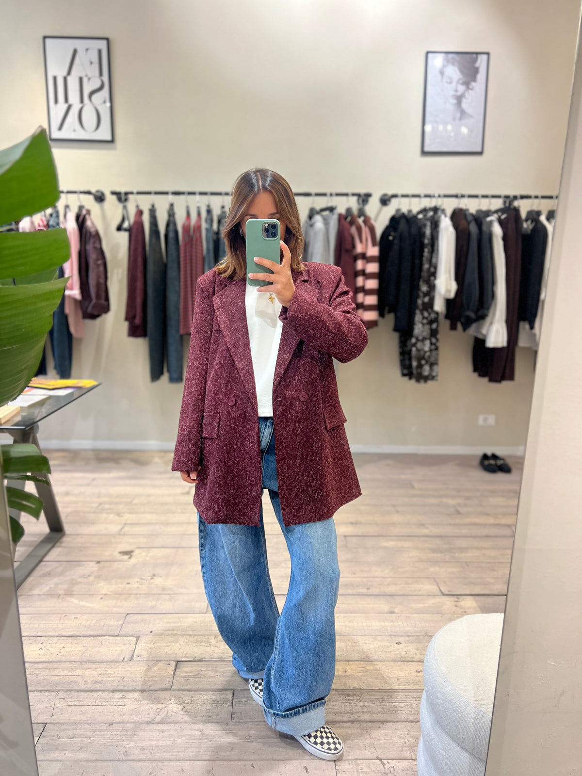 Blazer burgundy mélange