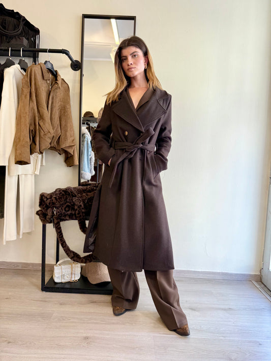 Cappotto doppiopetto in lana