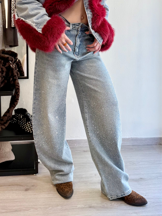 Jeans glitter balloon fit