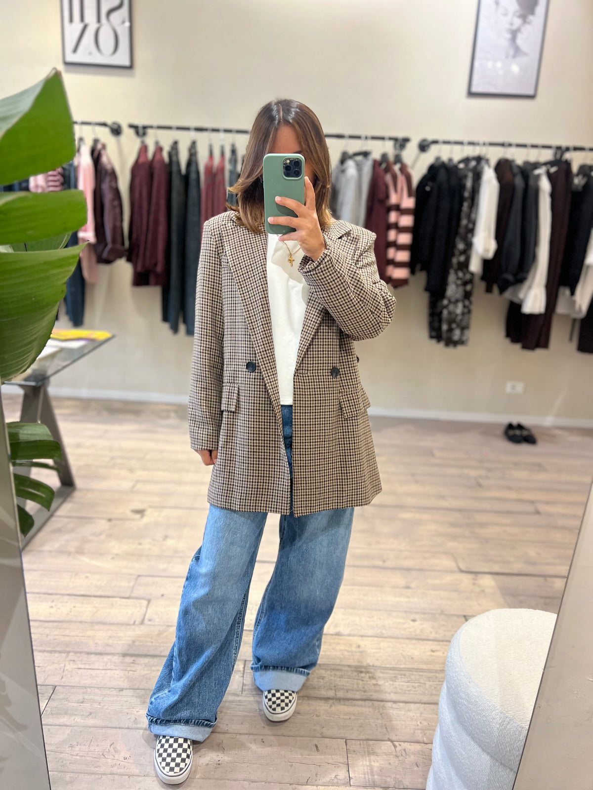 Completo giacca pantalone piedepool beige marrone