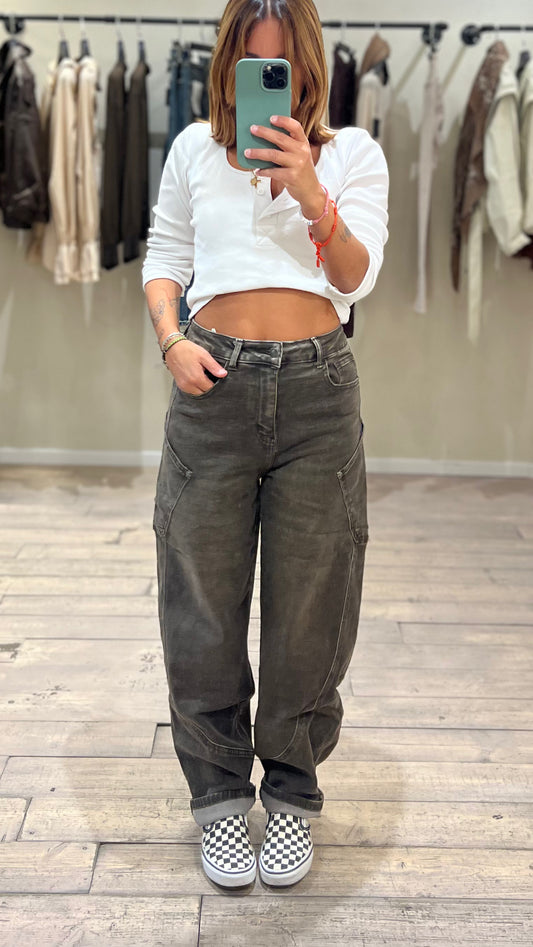 Jeans Baggy grigio asfalto