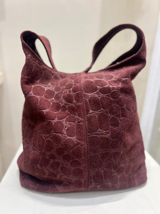 Borsa stampa cocco burgundy