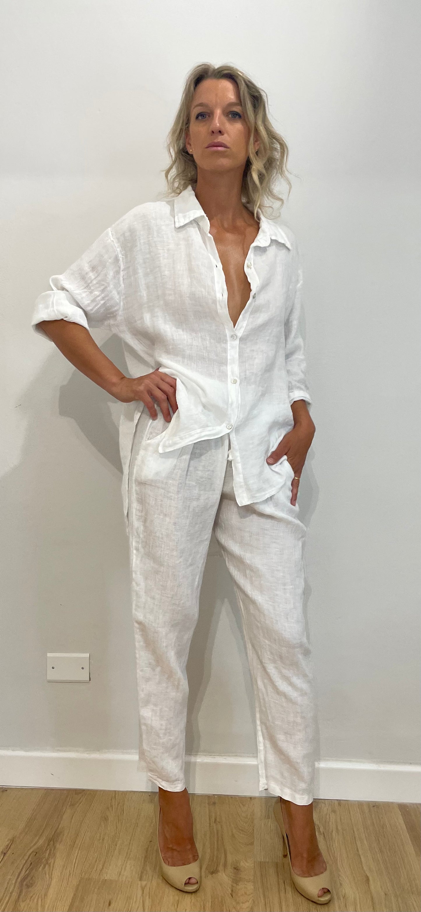 Camicia 100% lino
