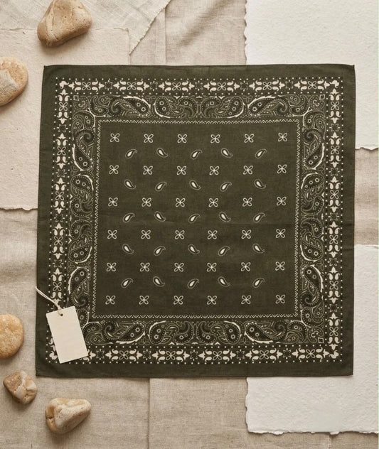 Foulard stampa bandana verde military
